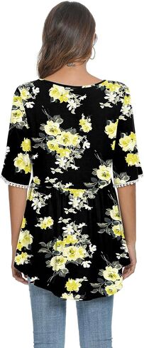 Xpenyo Maternity Tops Shirts Cute Lace Bell Sleeve Pregnancy Tunics T-Shirt Tee in Saudi Arabia