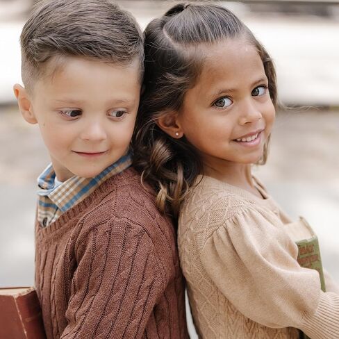 Hope & Henry Boys' Long Sleeve Fine Gauge V-Neck Sweater in Kuwait