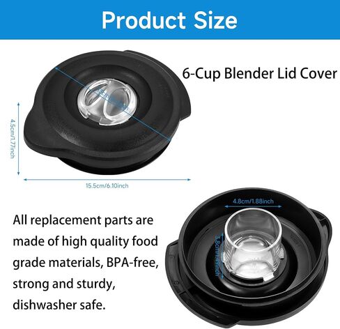6-Cup Blender Lid Cover Fit For Os-ter Blender Jar 124461-000-000 178891-000-000 Fit for Os-ter Pro 1200 Blenders Lid Replacement Parts in Kuwait