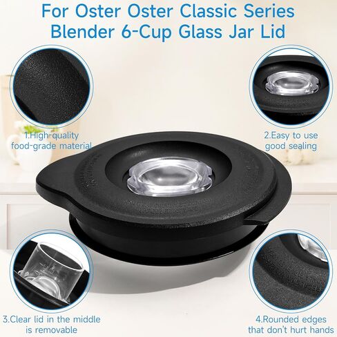 6-Cup Blender Lid Cover Fit For Os-ter Blender Jar 124461-000-000 178891-000-000 Fit for Os-ter Pro 1200 Blenders Lid Replacement Parts in Kuwait