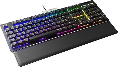 EVGA USB Z20 RGB Optical Mechanical Gaming Keyboard, Optical Mechanical Switches (Clicky), 812-W1-20US-KR, Black in Saudi Arabia