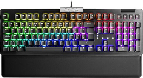 EVGA USB Z20 RGB Optical Mechanical Gaming Keyboard, Optical Mechanical Switches (Clicky), 812-W1-20US-KR, Black in Saudi Arabia