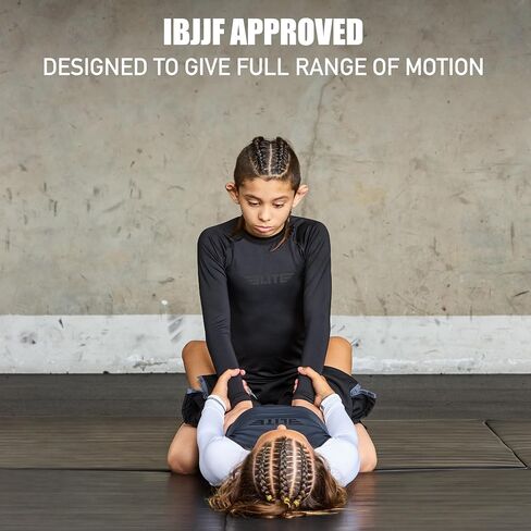 واقيات الطفح الجلدي الرياضية من النخبة للأولاد والبنات، أكمام كاملة مضغوطة من BJJ للأطفال والشباب in Kuwait
