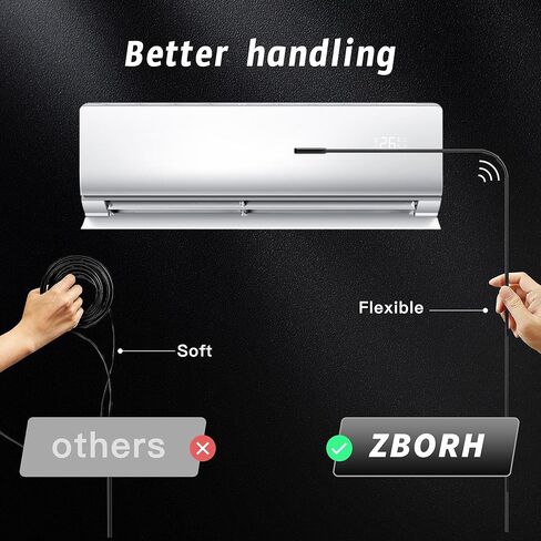 كاميرا المنظار مع ضوء، كاميرا فحص بوريسكوب عالية الدقة 1920 بكسل على شكل ثعبان مع 8 مصابيح LED قابلة للتعديل، وسلك شبه صلب بطول 16.4 قدم، وكاميرا فحص مقاومة للماء IP67 مقاس 7.9 مم لأجهزة Android وiOS in Kuwait