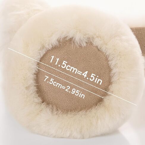 MaxW Winter Wool Ear Muffs for Men and Women Cute Fluffy Earmuffs Soft Cozy Outdoor Ear Warmer in Kuwait