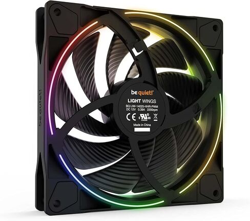 be quiet! Light Wings 120mm PWM high-Speed, Premium ARGB Cooling Fan, 4-Pin, for radiators, BL073,black in Kuwait