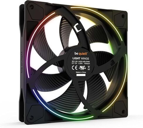 be quiet! Light Wings 120mm PWM high-Speed, Premium ARGB Cooling Fan, 4-Pin, for radiators, BL073,black in Kuwait