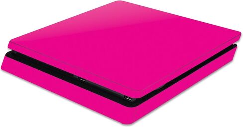 MightySkins Skin Compatible with Sony PS4 Slim Console - Solid Yellow | Protective, Durable, and Unique Vinyl Decal wrap Cover | Easy to Apply, Remove, and Change Styles | Made in The USA in Saudi Arabia