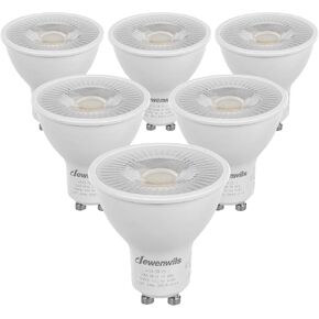 DEWENWILS GU10 LED Bulb, Dimmable, 500LM 5000K Daylight Track Lighting 7W(50W Equivalent) Bulbs for Kitchen, Living Room, Bathroom, Bedroom, UL Listed, 10 Pack