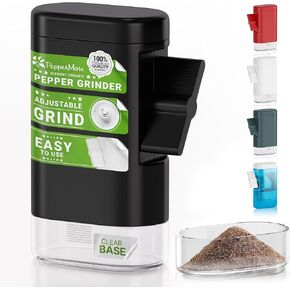 PepperMate Traditional Pepper Mill 723 - Turnkey High Volume Salt and Gourmet Peppercorn Grinder (White)