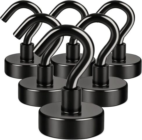 BAVITE Magnetic Hooks,25lb Rare Earth Magnet Hook,New Upgraded for Home, Kitchen, Workplace, Office and Garage - 12 Pack in Kuwait