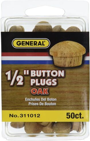 General Tools 312038 3/8-Inch Button Plugs, Hardwood, 50-Pack in Saudi Arabia