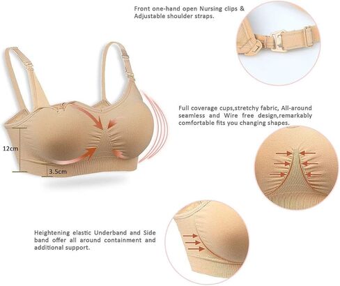 GXXGE 4Pack Nursing Bras for Breastfeeding Maternity Bra Comfort Seamless Pregnancy Sleep Bralette in Saudi Arabia