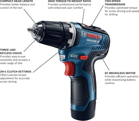 Bosch GSR12V-300N 12V Max EC Brushless 3/8 In. Drill/Driver (Bare Tool) in Saudi Arabia