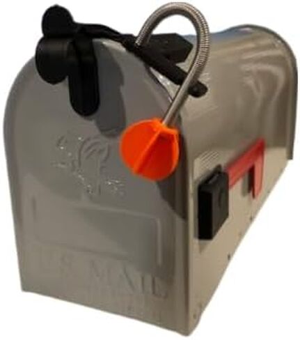 Mail Alert LH - for Metal Round Top Mailboxes as Shown - Durable Mailbox Alert for Delivered Mail, Made in OHIO USA - DOES NOT INCLUDE MAILBOX - Other Styles Avail. in Kuwait