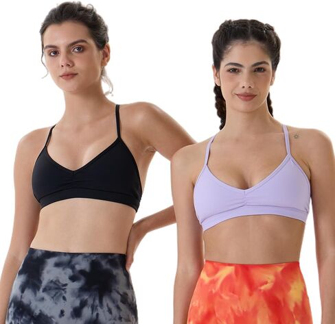 AUROLA Mercury Workout Sports Bras Women Athletic Removable Padded Backless Strapy Minimal Crop Top in Kuwait