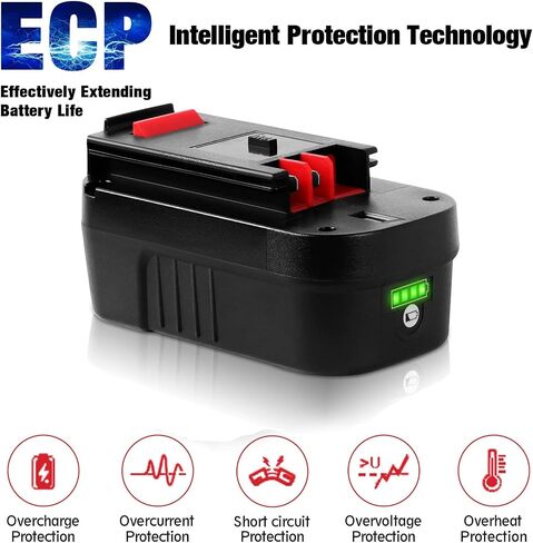 【ليثيوم أيون】 بطارية ليثيوم أيون DSANKE HPB18 18V 3.0Ah بديلة لبطارية بلاك اند ديكر 18 فولت لبطارية 244760-00 HPB18 A1718 A18 A18E HPB18-OPE Firestorm FS180BX FS18BX FS18FL FSB18 in Saudi Arabia