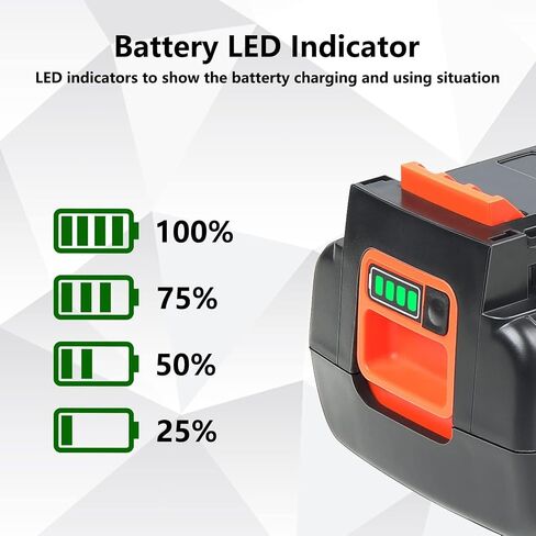 DTK 3.6Ah MAX Battery Replacement for Black and Decker, 40V Lithium Ion Battery LBX2040 LBX36 LBXR36 LBXR2036 LST540 LST136W 40V Lithium Battery Replacement in Saudi Arabia