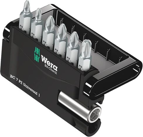 Wera 05056296001 Mini-Check Set Extra-Tough for Drill/Drivers, Pozidriv 7pc in Saudi Arabia