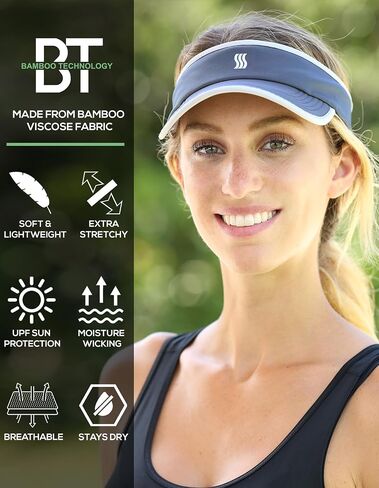 SAAKA Sport Visor for Women. Soft, Stretchy, Lightweight & Adjustable. Running, Tennis, Golf & Sports. in Kuwait