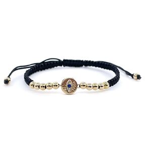 CRUZONE Lucky Evil Eye Charm Hand-Woven Red String Adjustable Bracelet for Women Protection