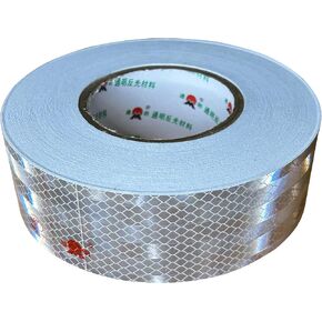EZtar DOT-C2 Reflective Safety Tape 2 Inch x 150 Feet Red/White High Intensity Self Adhesive Waterproof Reflector Conspicuity Tape for Vehicles,Trailers,Boats,Signs