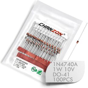(Pack of 20 Pieces) Chanzon 1N5349B 1N5349 Power Zener Diode 5W 12V T-18 (CASE17-02) Axial Diodes 5 Watt 12 Volt