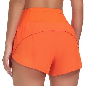 THE GYM PEOPLE Womens High Waisted Running Shorts Quick Dry Athletic Workout Shorts with Mesh Liner Zipper Pockets