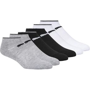 PUMA womens 6 Pack Low Cut Running Socks, White/Multi, 9 11 US