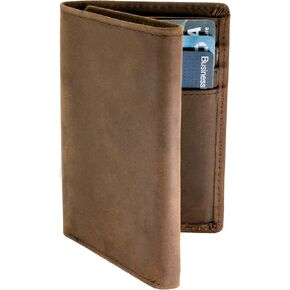 STAY FINE Top Grain Leather Trifold Wallet for Men | Ultra Strong Stitching | Handcrafted Argentinian Leather | RFID Blocking | Extra Capacity Trifold Wallet |Thin and Sophisticated Tri-Fold Design