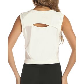 ARRIVE GUIDE Crop Top Athletic Shirts for Women Cute Sleeveless Yoga Tops Running Gym Workout Shirts