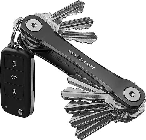 KeySmart Flex - Compact Key Holder and Keychain Organizer (up to 8 Keys, Black) in Kuwait