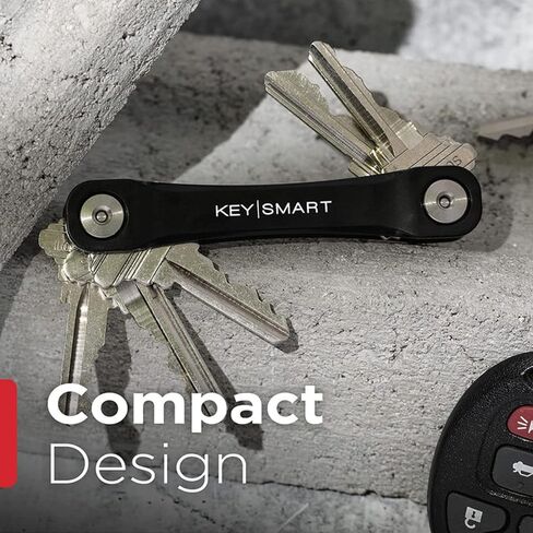 KeySmart Flex - Compact Key Holder and Keychain Organizer (up to 8 Keys, Black) in Kuwait