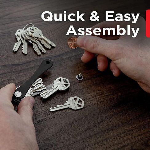 KeySmart Flex - Compact Key Holder and Keychain Organizer (up to 8 Keys, Black) in Kuwait