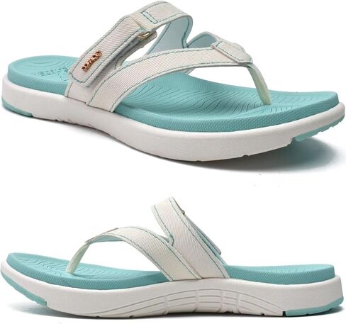 COFACE Womens Fashion Orthotic Flip Flops Ladies Slip On Lightweight Athletic Yoga Mat Cushion Thong Sandals With Comfortable Plantar Fasciitis Arch Support in Kuwait