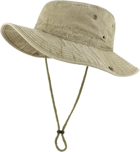 Zylioo XXL Boonie Hat for Big Heads, Wide Brim Sun Hat with Chin Strap in Kuwait