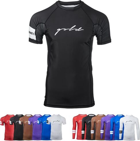 Gold BJJ Foundation Rash Guard - تصنيف No-Gi وGi Jiu Jitsu Rashguard in Kuwait
