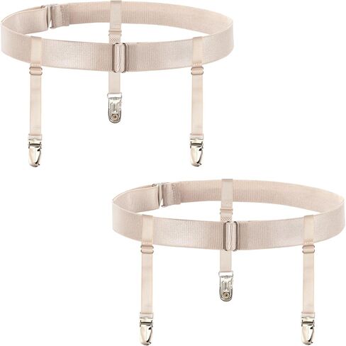 Women's Plus Size Thigh Garter Belts, Adjustable High Elastic Garter Belt and Stockings Set in Kuwait