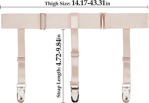 Women's Plus Size Thigh Garter Belts, Adjustable High Elastic Garter Belt and Stockings Set in Kuwait