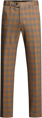 YFFUSHI Men's Plaid Tweed 3 Piece Suit Slim Fit Button Dinner Suit Tuxedo in Kuwait