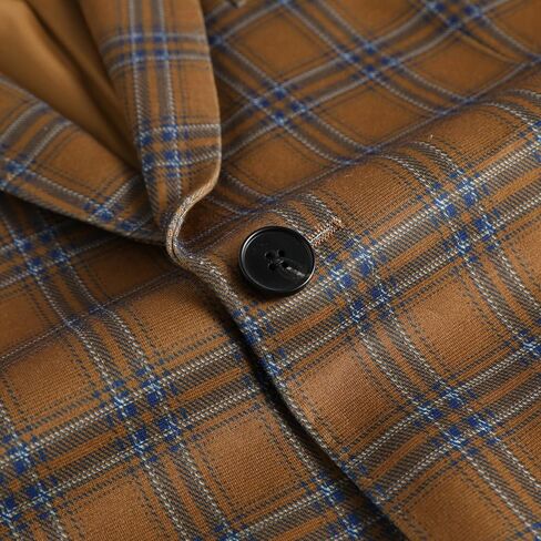 YFFUSHI Men's Plaid Tweed 3 Piece Suit Slim Fit Button Dinner Suit Tuxedo in Kuwait