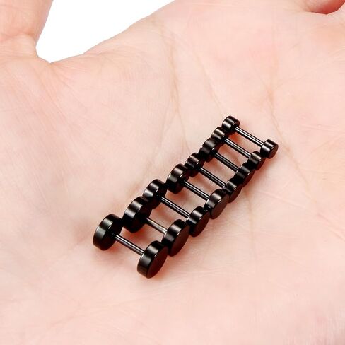 Cisyozi 18G Fake Gauges Earrings Studs for Women Surgical Steel Flat Stud Earrings Cartilage Helix Tragus Earlobe Earrings Studs Piercings for Women Men Plane Size 3mm 4mm 5mm 6mm in Kuwait