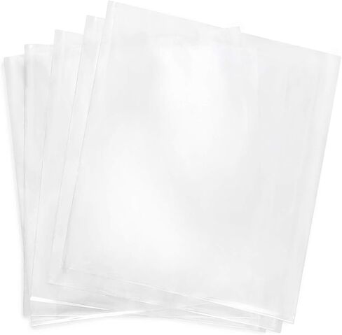 اكياس تغليف شفافة من بلاستيك PVC تنكمش بالحرارة للاحذية والصابون والكتب وكرات الاستحمام وافلام دي في دي/سي دي والشموع والبرطمانات والمشاريع المنزلية من 100 قطعة مقاس 10×14 انش in Kuwait