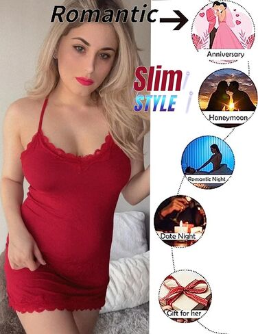 Avidlove Womens Sexy Lingerie for Women Lounge Nightwear Sexy Sleepwear Full Slip Chemise Lingerie Cotton Nightgowns Babydoll in Saudi Arabia