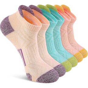 Felicigeely Ankle Athletic Running Socks Low Cut Sports Socks Breathable Cushioned Tab Socks for Men Women 6 Pairs in Kuwait