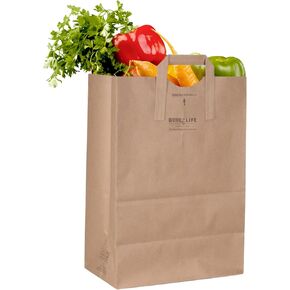 Duro Bag 1/6th Handle Up Dubl Life Sack 70# Recycled Kraft FSC (50 ct.)