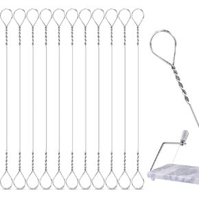 10 Pcs Cheese Slicer Wire Replacement Cheese Cutter Wire for Block Cheeses Butter Cutting Polished Marble Cheese Slicer Board Wire