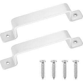 BJBJJIU 2 Pcs Sliding Barn Door Handles, Black 7.4" Gate Handles Hardware, Garage Door Pull Handles for Interior Outdoor Sliding Barn Garages Closet Shed Drawer Doors Gate Pull Handles