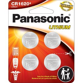 Panasonic CR1620 3.0 Volt Long Lasting Lithium Coin Cell Batteries in Child Resistant, Standards Based Packaging, 2-Battery Pack