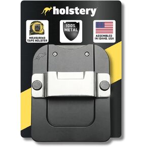 TapeMaster PRO | Clip-On Tape Measure Holder - Low-Profile Measuring Tape Holster for Your Belt, Tool Bags, Pockets, or Pants, All Metal